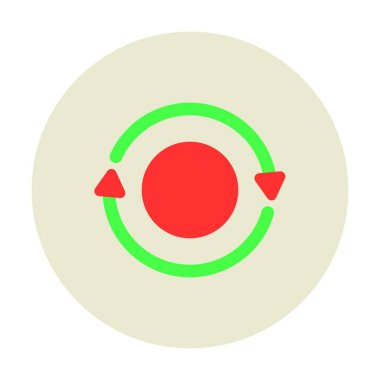 Vektör Düz Çember İko 'yu Döndür