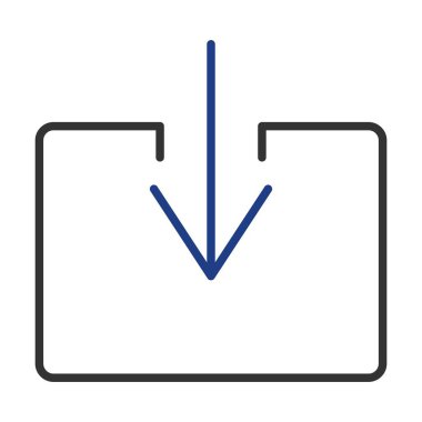 Vektör Satırı İki Renk Simgesi İndir