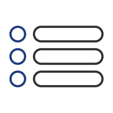 Liste Vektör Satırı İki Renkli Ico