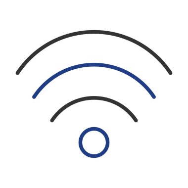 Wifi Vektör Satırı İki Renk Simgesi
