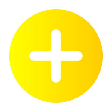 Artı Vektör Kabartma Çemberi Gradyan Ico