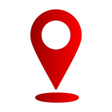 Konum Vektörü Glyph Gradyan Simgesi Tasarımı