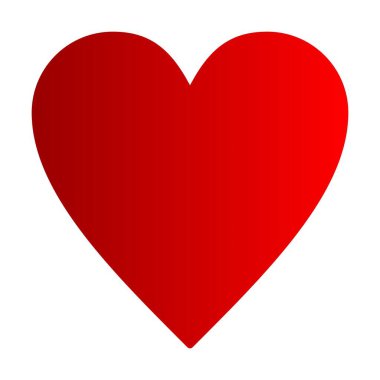 Kalp Vektörü Gradyan Simgesi Tasarımı