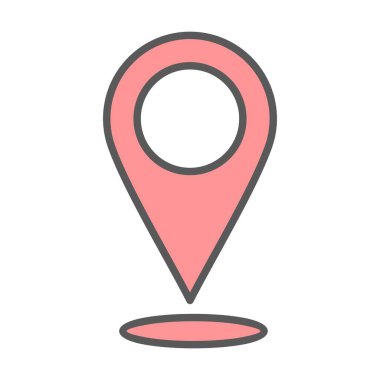 Simge Tasarımı Doldurulmuş Konum Vektör Satırı