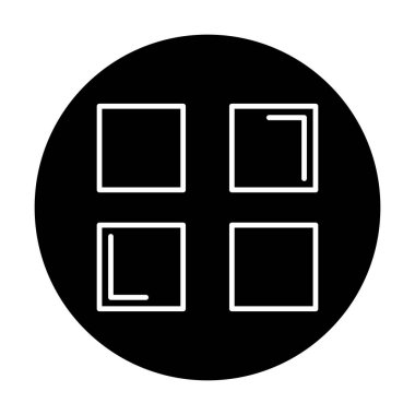 Uygulama Vektör Satırı Ters Simge Tasarımı