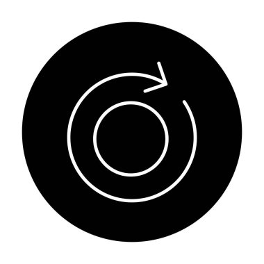 Vektör Satırını Yeniden Yükle Ters Simge Tasarımı