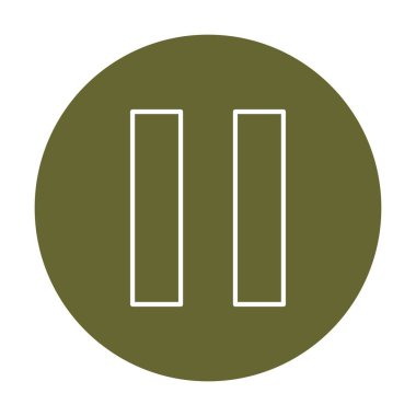 Vektör Satırını Duraklat Çok Renkli Simge Tasarımı