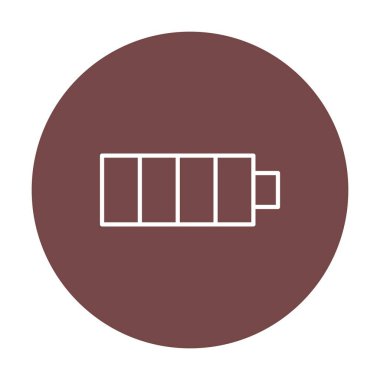 Pil Vektör Satırı Çoklu Renk Simgesi Tasarımı