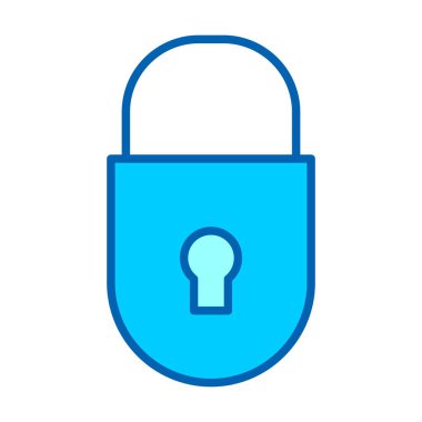 Vektör Mavi Ton Simgesi Tasarımını Kilitle