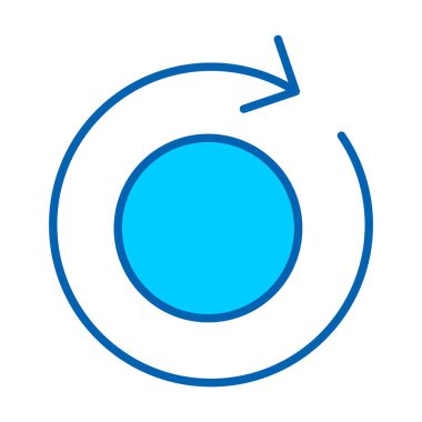 Vektör Mavi Ton Simgesi Tasarımı Yeniden Yükle