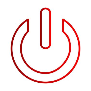 Güç Vektörü Satırı Gradyan Simgesi Tasarımı