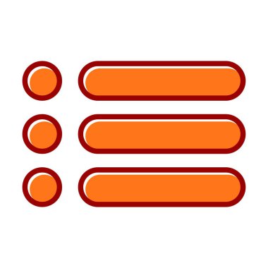 Liste Vektörü Doldurulmuş Kaydırılmış Simge Tasarımı