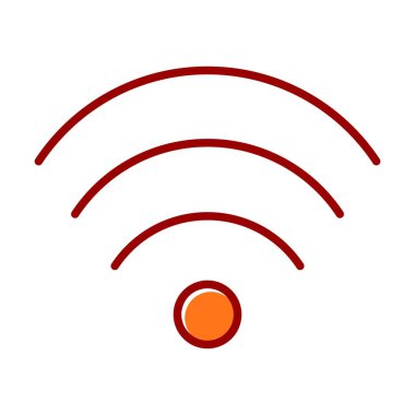 Wifi Vektörü Doldurulmuş Kaydırılmış Simge Tasarımı