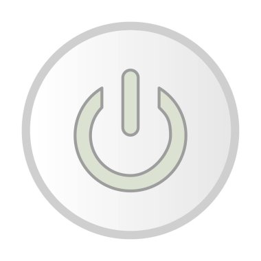 Güç Vektörü Dolu Çember Simgesi Tasarımı