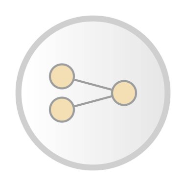 Paylaşım Vektörü Dolu Çember Simgesi Tasarımı