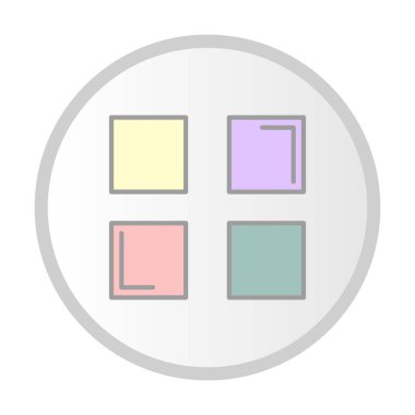  Uygulamalar Vektörü Dolu Çember Simgesi Tasarımı