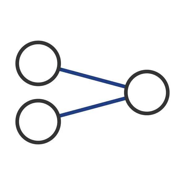 Compartir Vector Línea Dos Colores Ico — Vector de stock