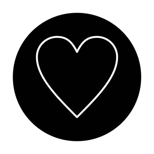 Corazón Vector Línea Invertida Icono Desig — Archivo Imágenes Vectoriales