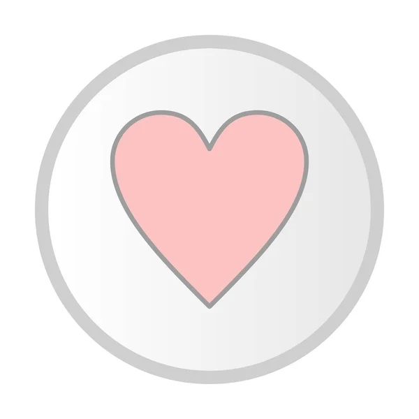 Καρδιά Διάνυσμα Γεμισμένο Κύκλο Εικονίδιο Desig — Διανυσματικό Αρχείο