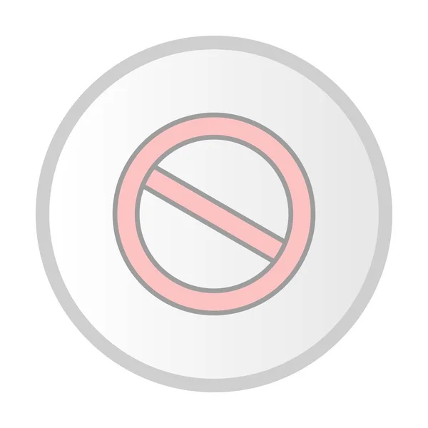 Forbiden Vector Filled Circle Icon Desig — Stockvektor