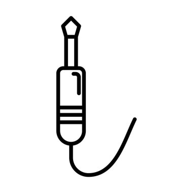 Ses Jack Vektör Satırı Simge Tasarımı