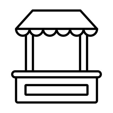 ayakta Vektör Satırı Simge Tasarımı