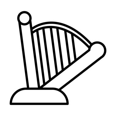 Harp Vektör Satırı Simge Tasarımı