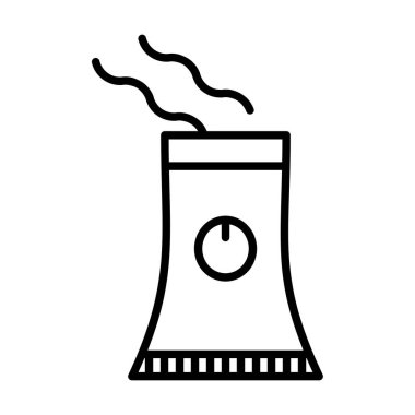 Soğutma Kulesi Vektör Satırı Simge Tasarımı