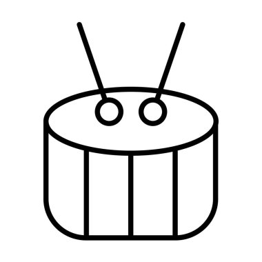 Davul Vektör Satırı Simge Tasarımı