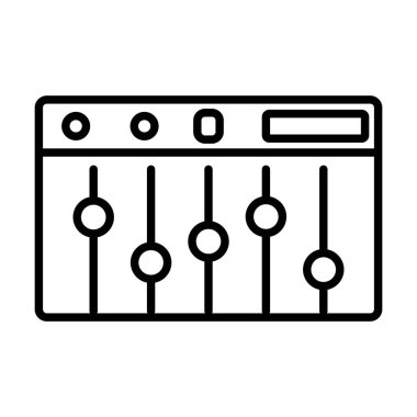 Ekolayzır Vektör Satır Simgesi Tasarımı