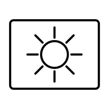 Sunny Vektör Satırı Simge Tasarımı