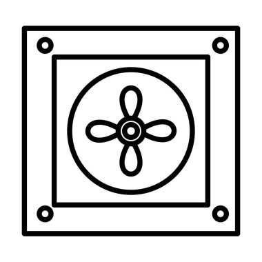 Havalandırma Vektör Satırı Simge Tasarımı