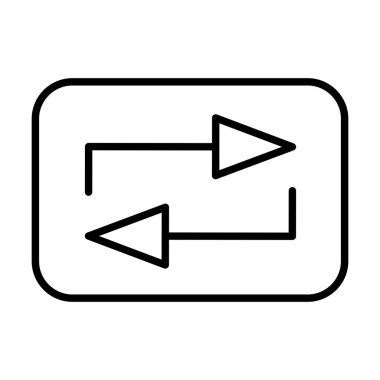 Vektör Satırı Simge Tasarımı Tekrarla