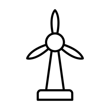 Türbin Vektör Satırı Simge Tasarımı