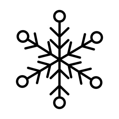 Kar Tanesi Vektör Satırı Simge Tasarımı