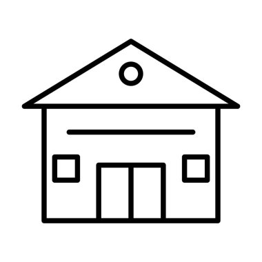  Ev Vektör Satırı Simgesi Tasarımı