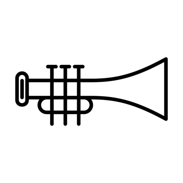 Trompeta Vector Line Icon Desig — Archivo Imágenes Vectoriales