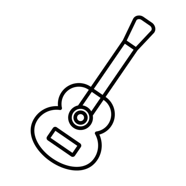 Guitare Basse Vector Line Icône Desig — Image vectorielle