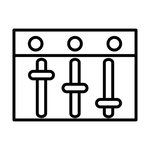 Muziekmixer Vector Line Icon Desig — Stockvector