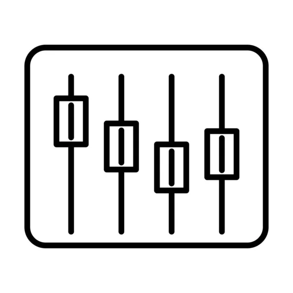 Volumecontrolevectorlijn Icon Desig — Stockvector