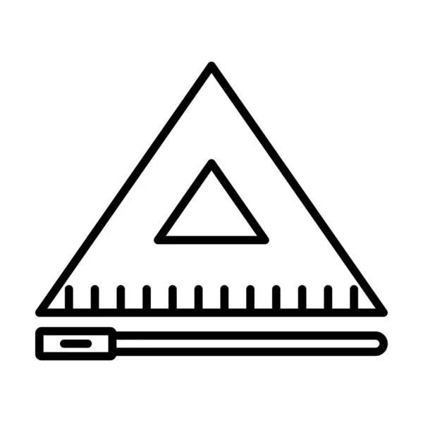 Triangelformad Vektorlinje Icon Desig — Stock vektor