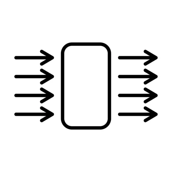 Luchtfilter Vector Line Icon Desig — Stockvector