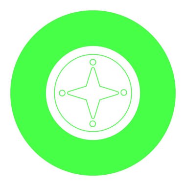 Macera Vektörü Kabartma Çemberi Çok Renkli Simge Tasarımı