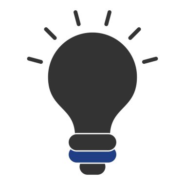  Fikir Vektörü Kabartması İki Renk Simgesi Tasarımı