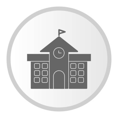 Üniversite Vektörü Kabartma Çemberi Simge Tasarımı