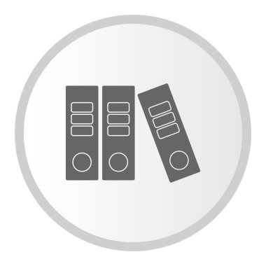  Kütüphane Vektörü Kabartma Çemberi Simge Tasarımı