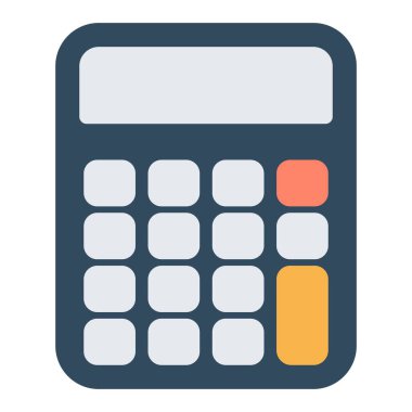  Hesaplayıcı Vektör Düz Simge Tasarımı