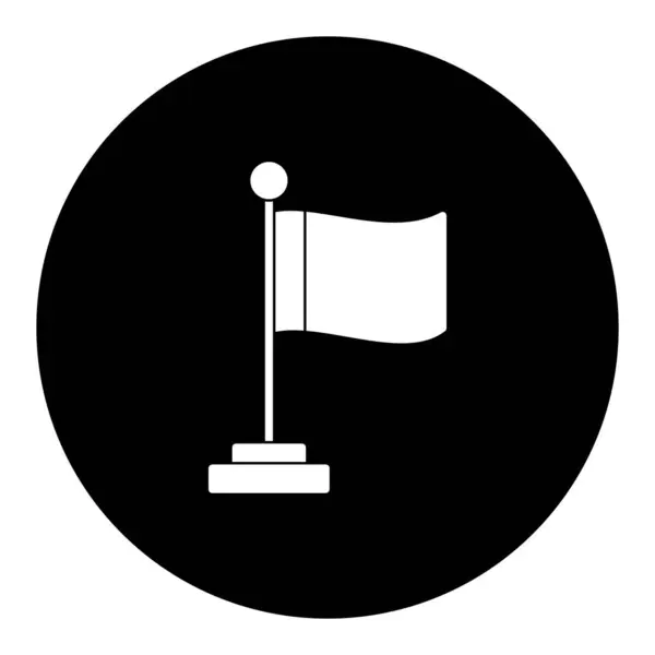 Flag Vector Glyph Inverted Icon Desig — Stock Vector