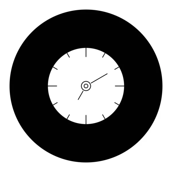 Годинник Вектор Гліф Інвертована Піктограма Демонстрація — стоковий вектор