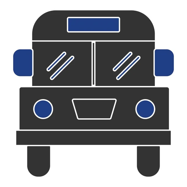 Bus Vector Glyph Two Colour Icon Desig — Stock Vector